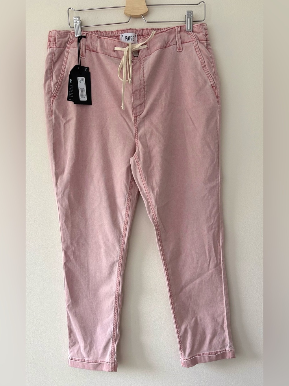 PAIGE Christy Pant Pink Drawstring Pants 32 NWT